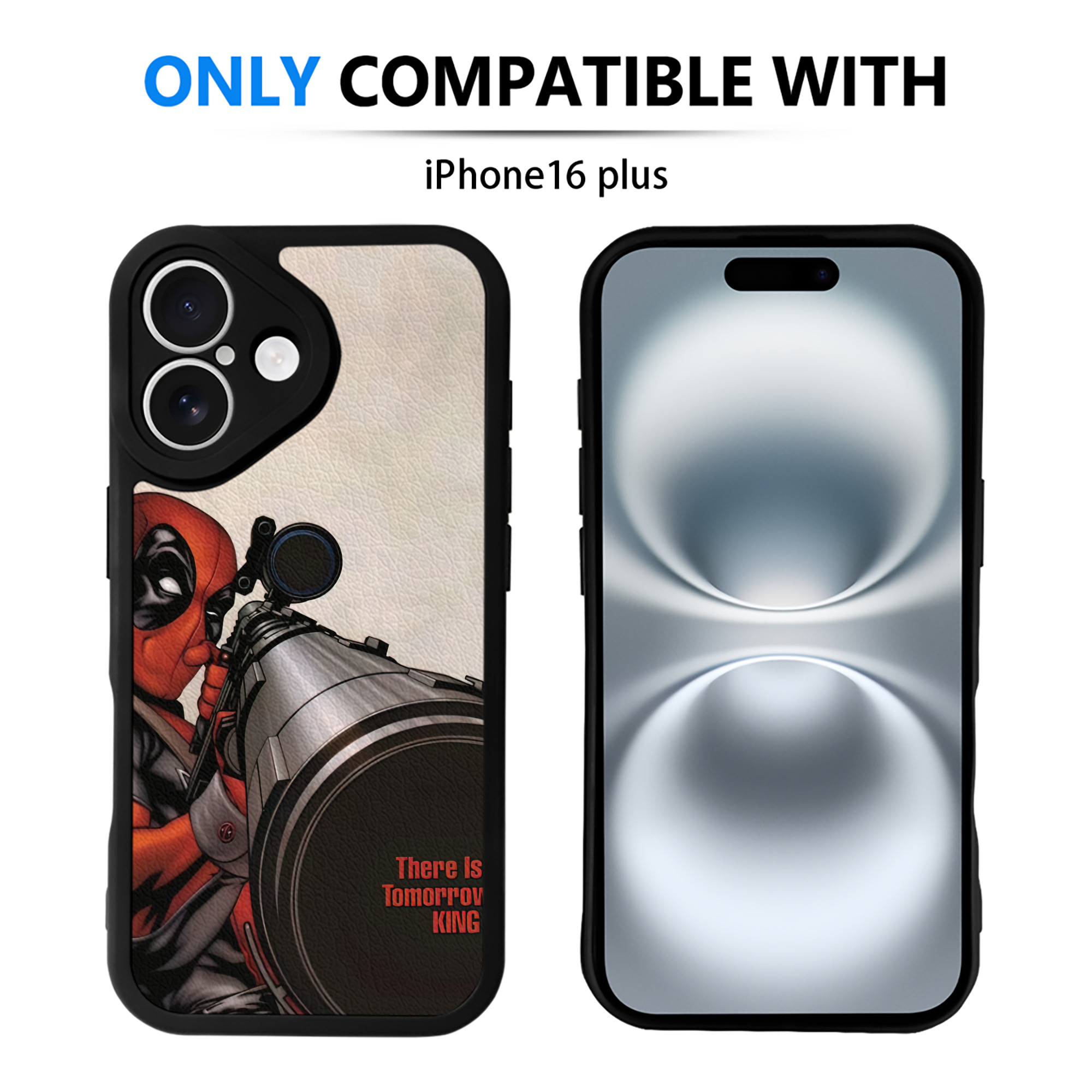 （画像用） Deadpool デッドプール 【iPhone 16シリーズ対応】シリコンスマホケース（レザー調） 材質：シリコン